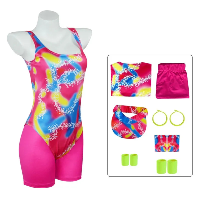 80s Barbie & Ken Retro Aerobic Kostyme for Voksne