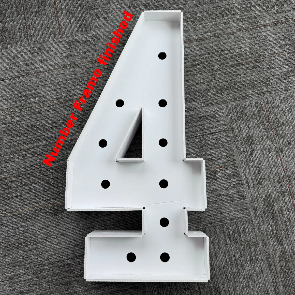 Stort Lysende Tallstativ 73cm med LED-Lys (0-9)