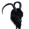 Svart Geit / Black Phillip Lateksmaske med Horn