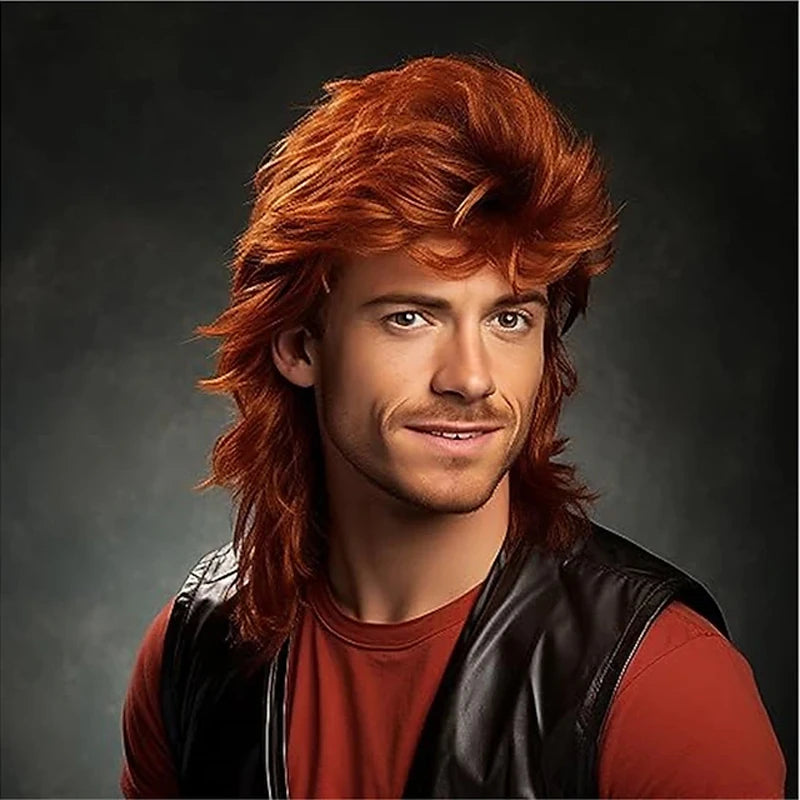 Klassisk Retro Mullet Parykk for Herre