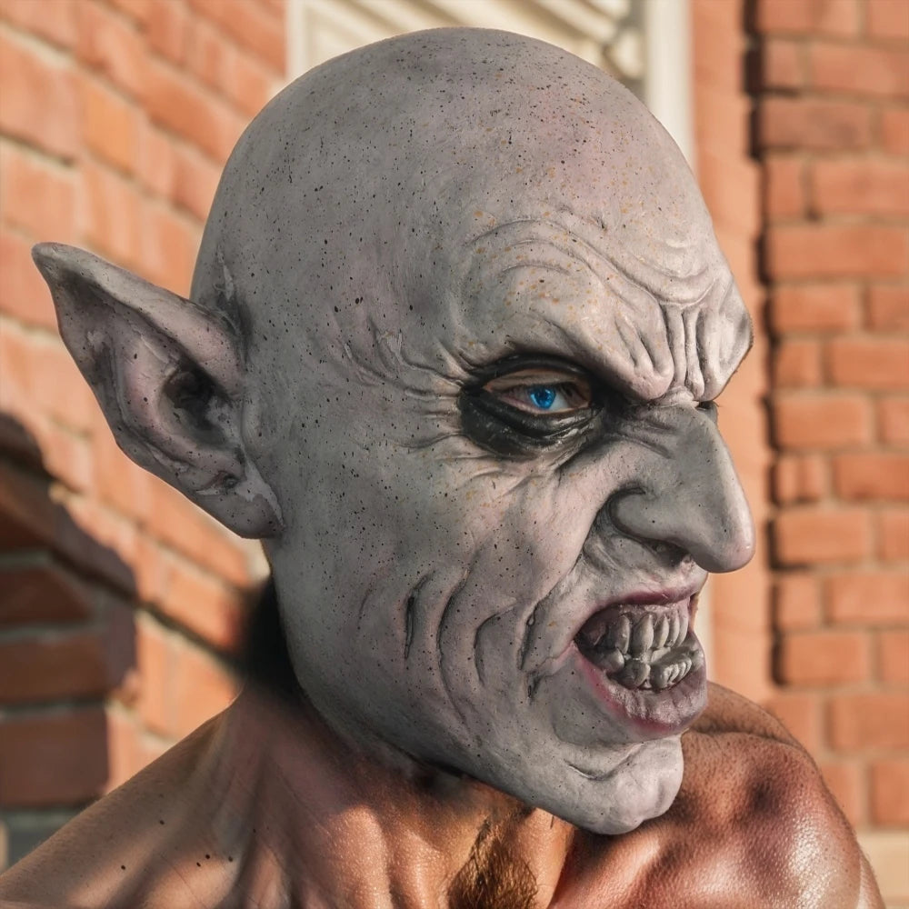 Nosferatu Vampyr Lateksmaske med Tenner