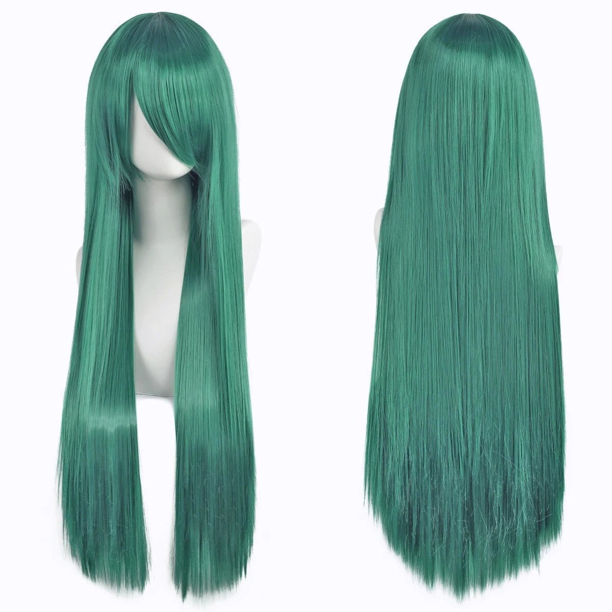 Lang Rett Lolita Cosplay-Parykk med Pannelugg (80 cm)
