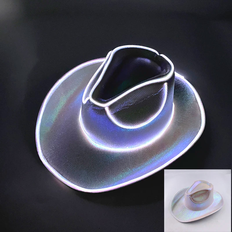 Glitrende Western Cowboyhatt