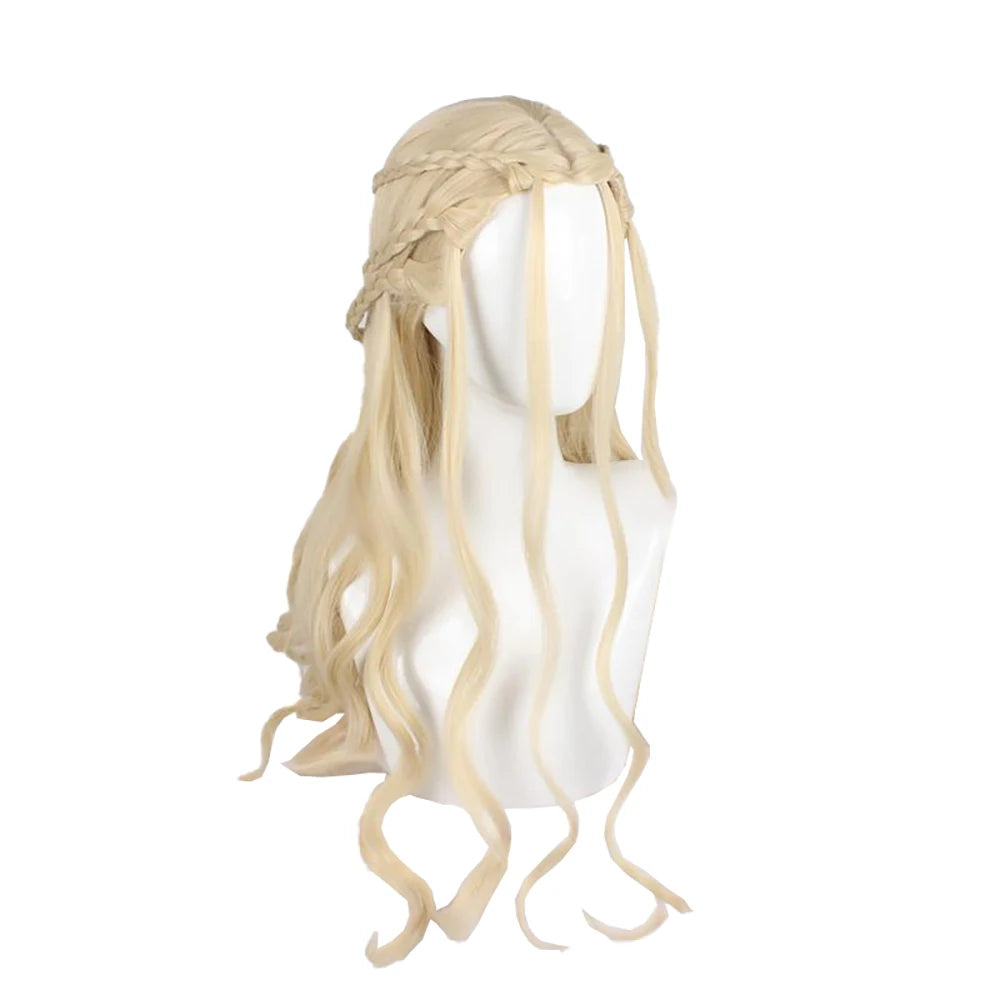 Daenerys Targaryen Lang Krøllete Cosplay-Parykk