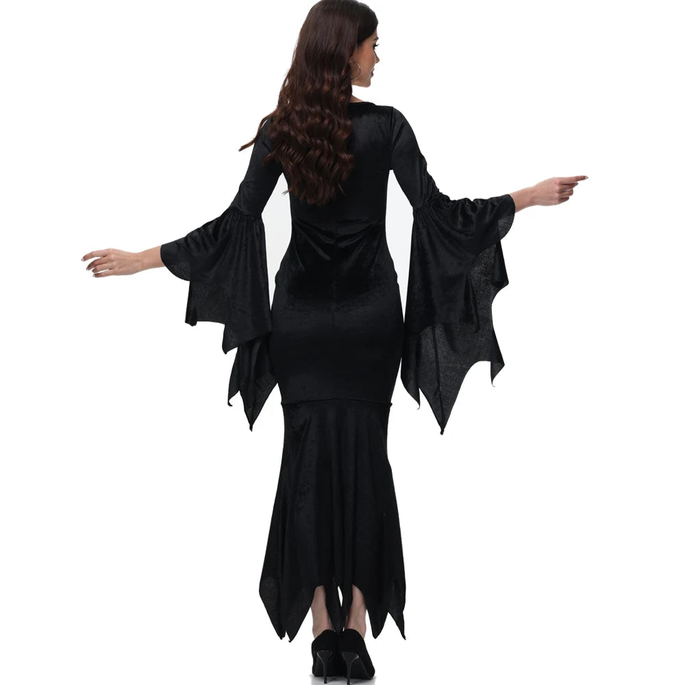 Morticia Addams Gotisk Havfruekjole