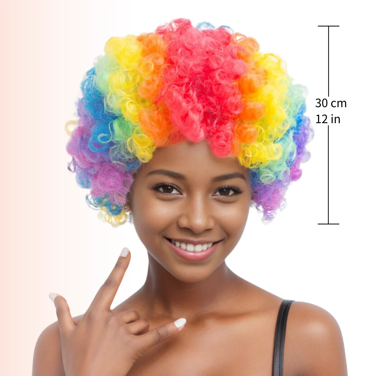 Klassisk Afro Puff Klovneparykk