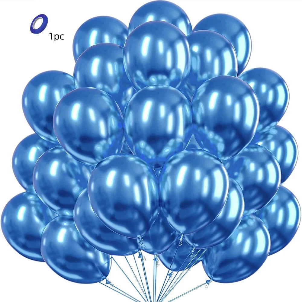 Krom Metalliske Latexballonger – Flerpakning