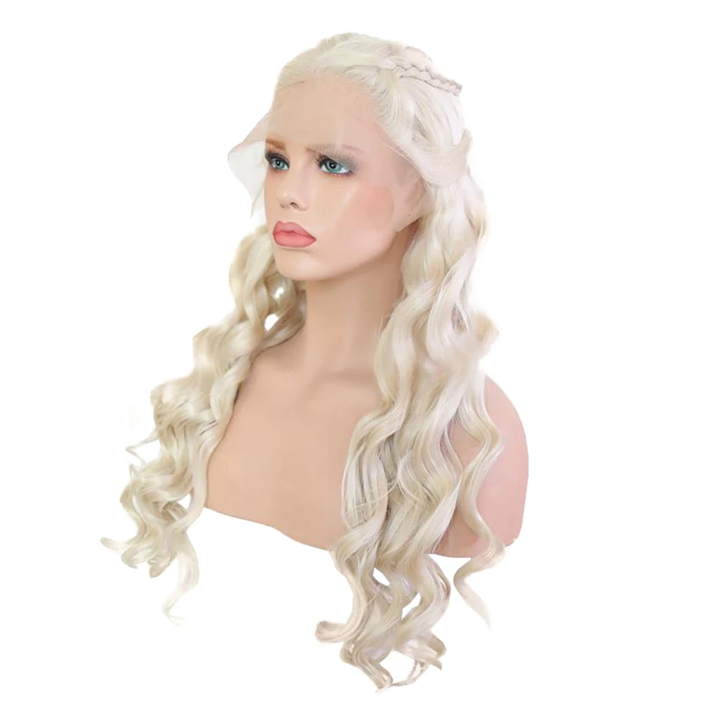 Daenerys Targaryen Lang Krøllete Cosplay-Parykk