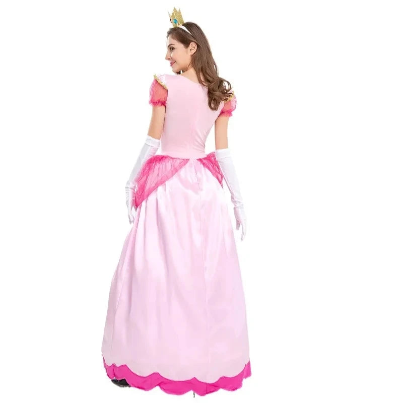 Prinsesse Peach Kostyme - Super Mario Cosplay Kjole