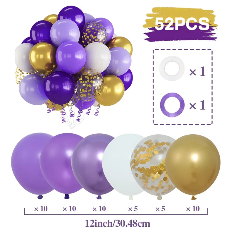 Perlemor & Metallisk Ballongmiks – Flerpakning