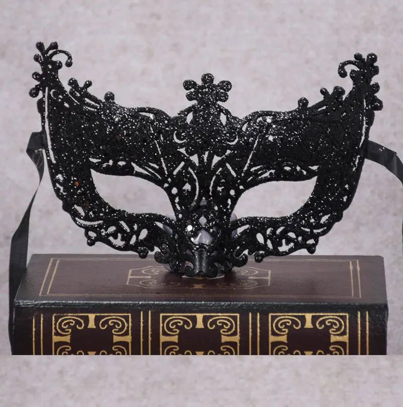 Glitrende Gullpudder Revemaske