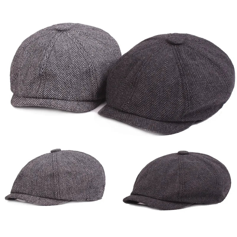 Peaky Blinders Newsboy Cap i Uldblanding