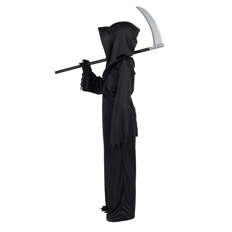 Grim Reaper Dødsengel Kostyme med Hette