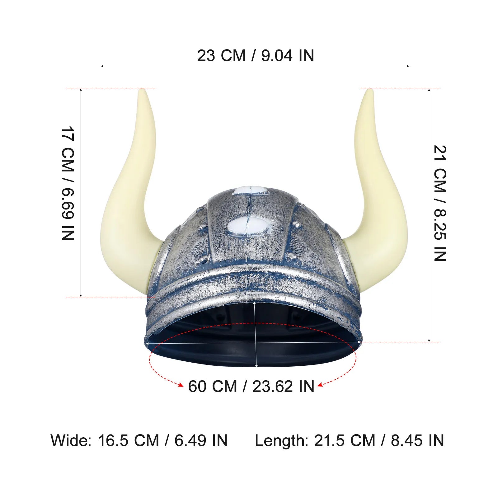 Klassisk Vikinghjelm med Horn