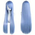 Lang Rett Lolita Cosplay-Parykk med Pannelugg (80 cm)