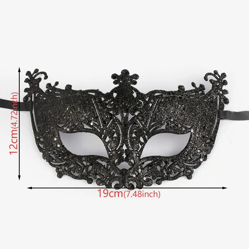 Glitrende Gullpudder Revemaske