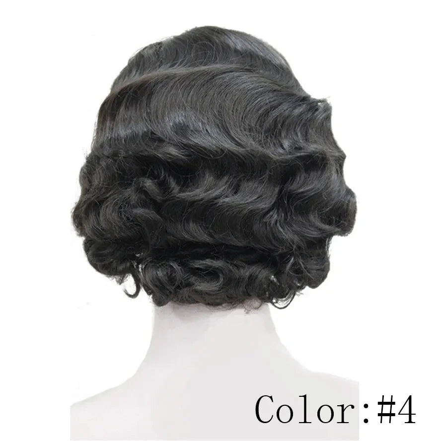 1920-talls Retro Flapper Parykk Finger Waves