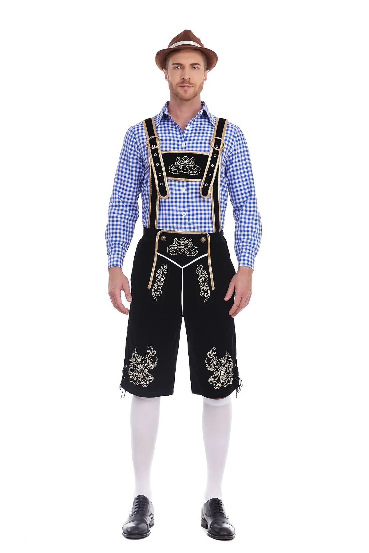 3-Delers Lederhosen Oktoberfest Antrekk for Menn