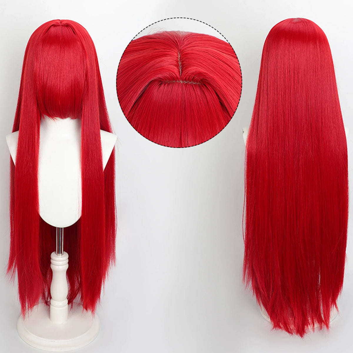 Ekstra Lang Rett Cosplay-Parykk (100 cm)