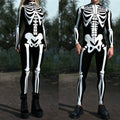Skelett Jumpsuit Kostyme til Dame