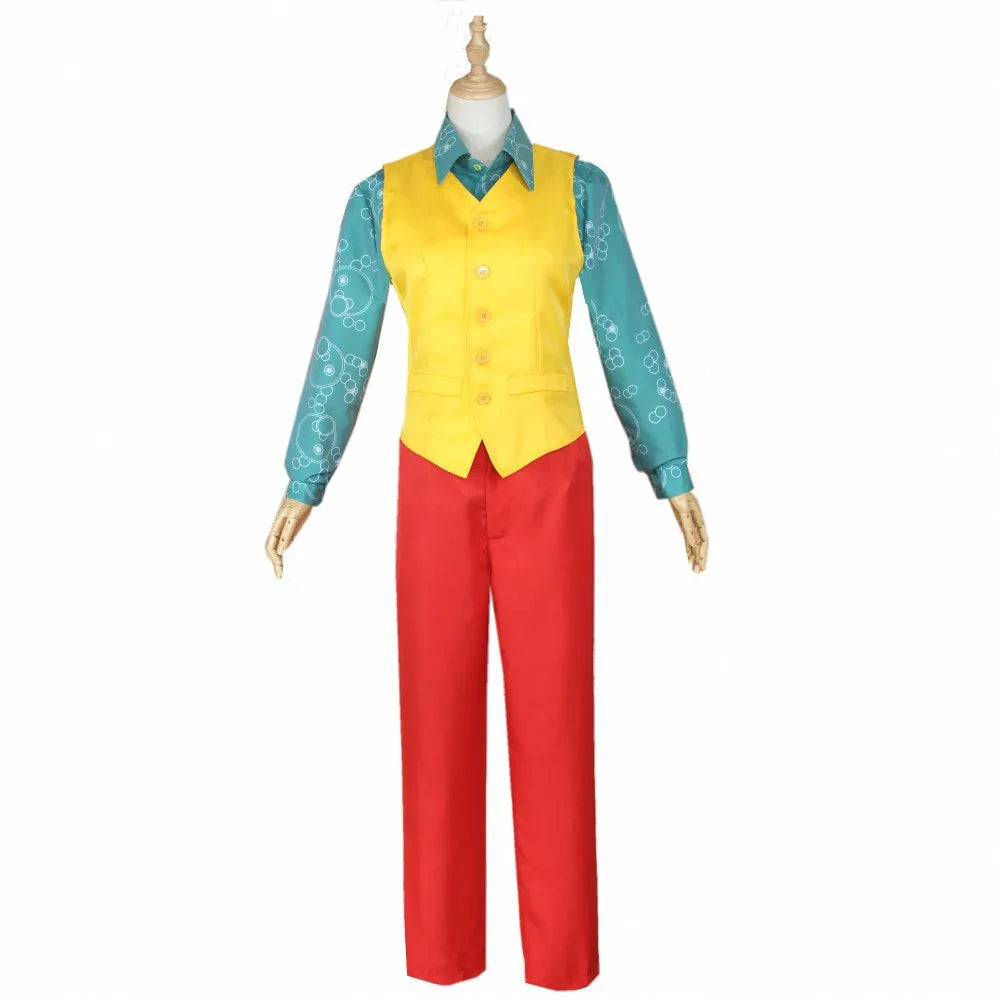 Joker Rød Dress og Grønn Parykk Komplett Sett