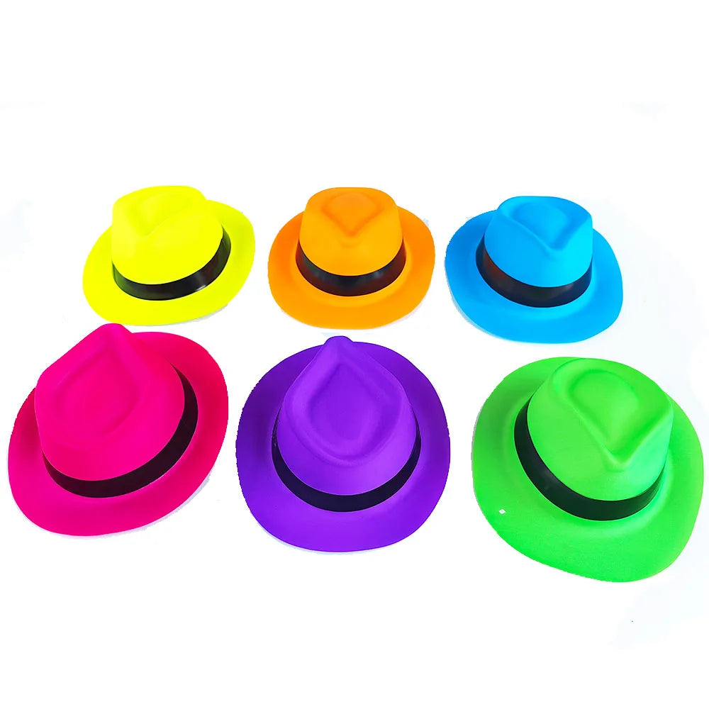 Festlig 5/10/20/30/40/50Pcs Neon Plastic Hats Uv