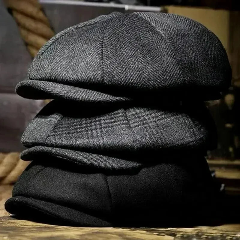 Peaky Blinders Newsboy Cap i Uldblanding