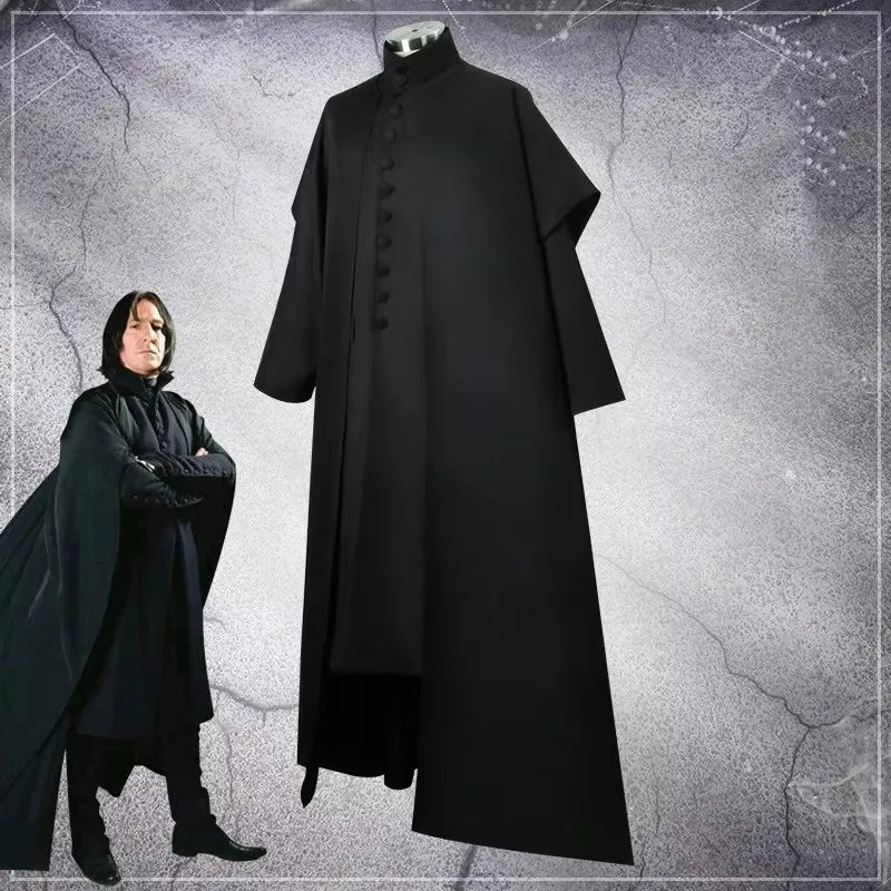 Professor Slur (Snape) Svart Kappe Kostyme