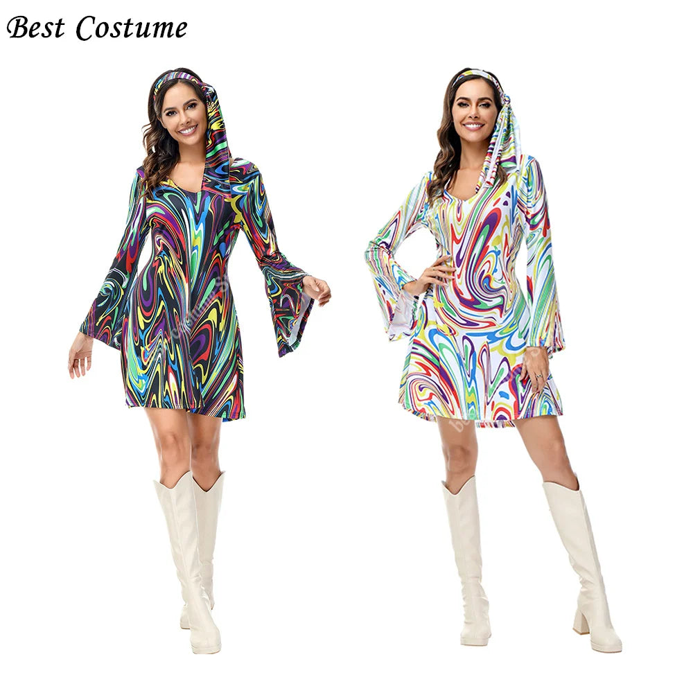 70-talls Hippie & Disko Kostyme for Herrer