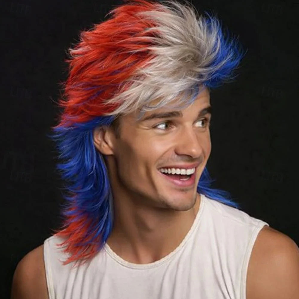 Klassisk Retro Mullet Parykk for Herre