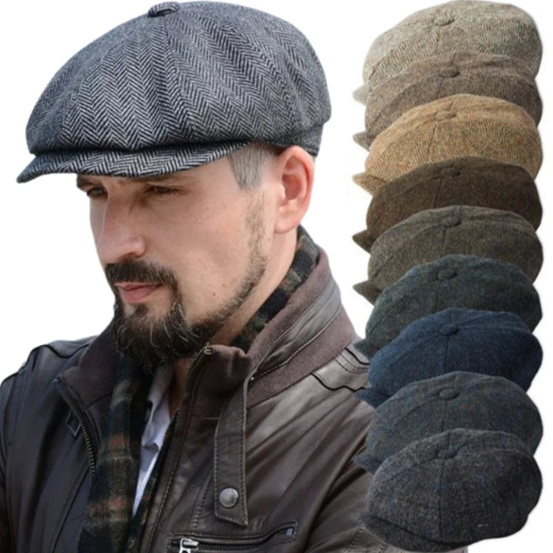 Peaky Blinders Newsboy Cap i Uldblanding