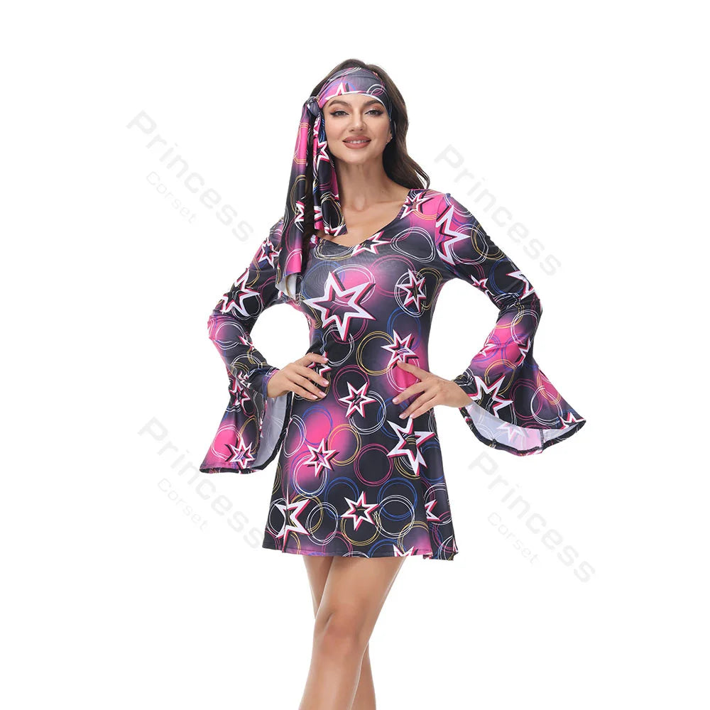 70-talls Hippie & Disko Kostyme for Herrer