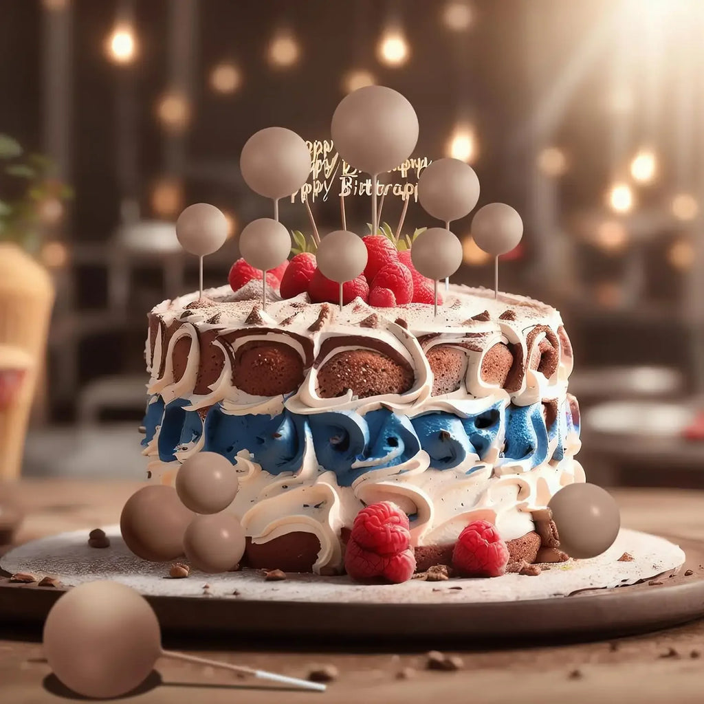 20-Pakning Mini Ballong Kake-Topper Sett