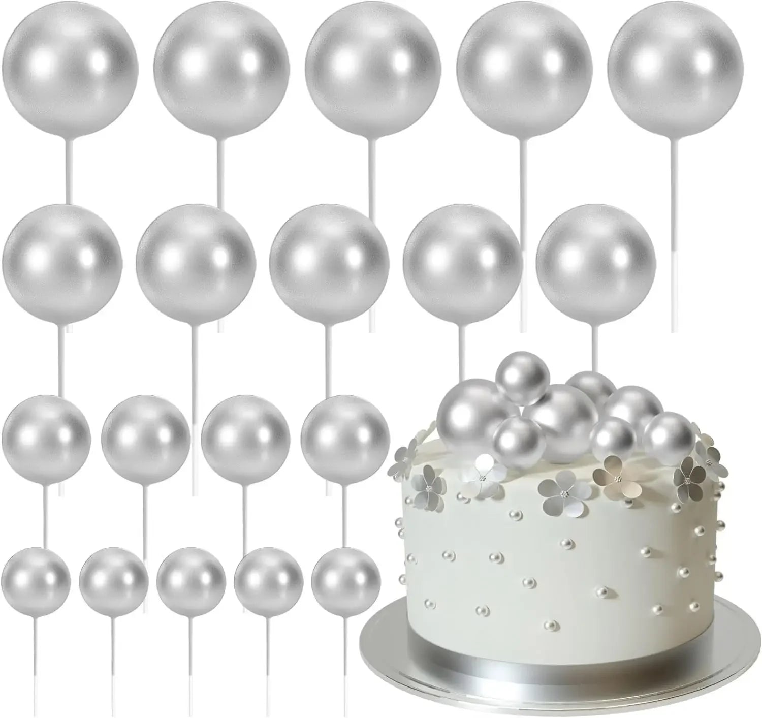 20-Pakning Mini Ballong Kake-Topper Sett