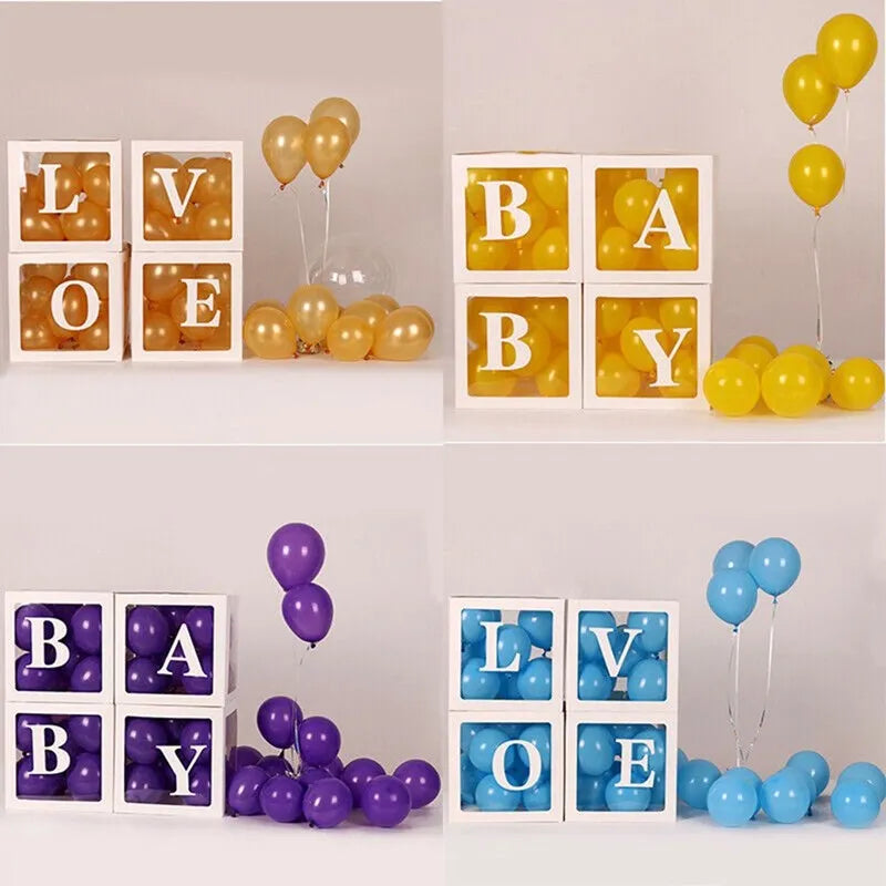 Transparent Bokstav-Ballongboks