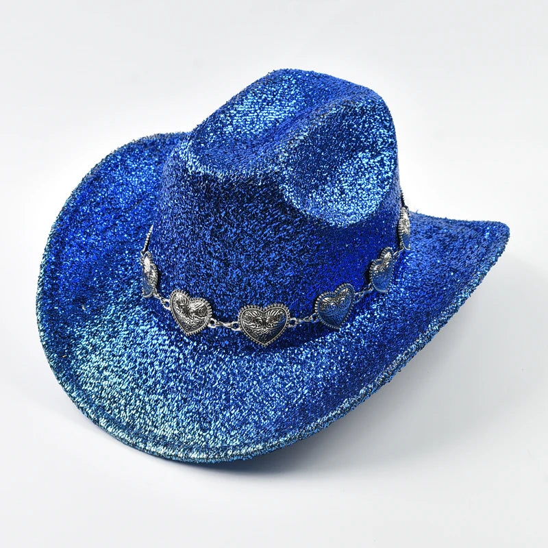 Glitrende Western Cowboyhatt