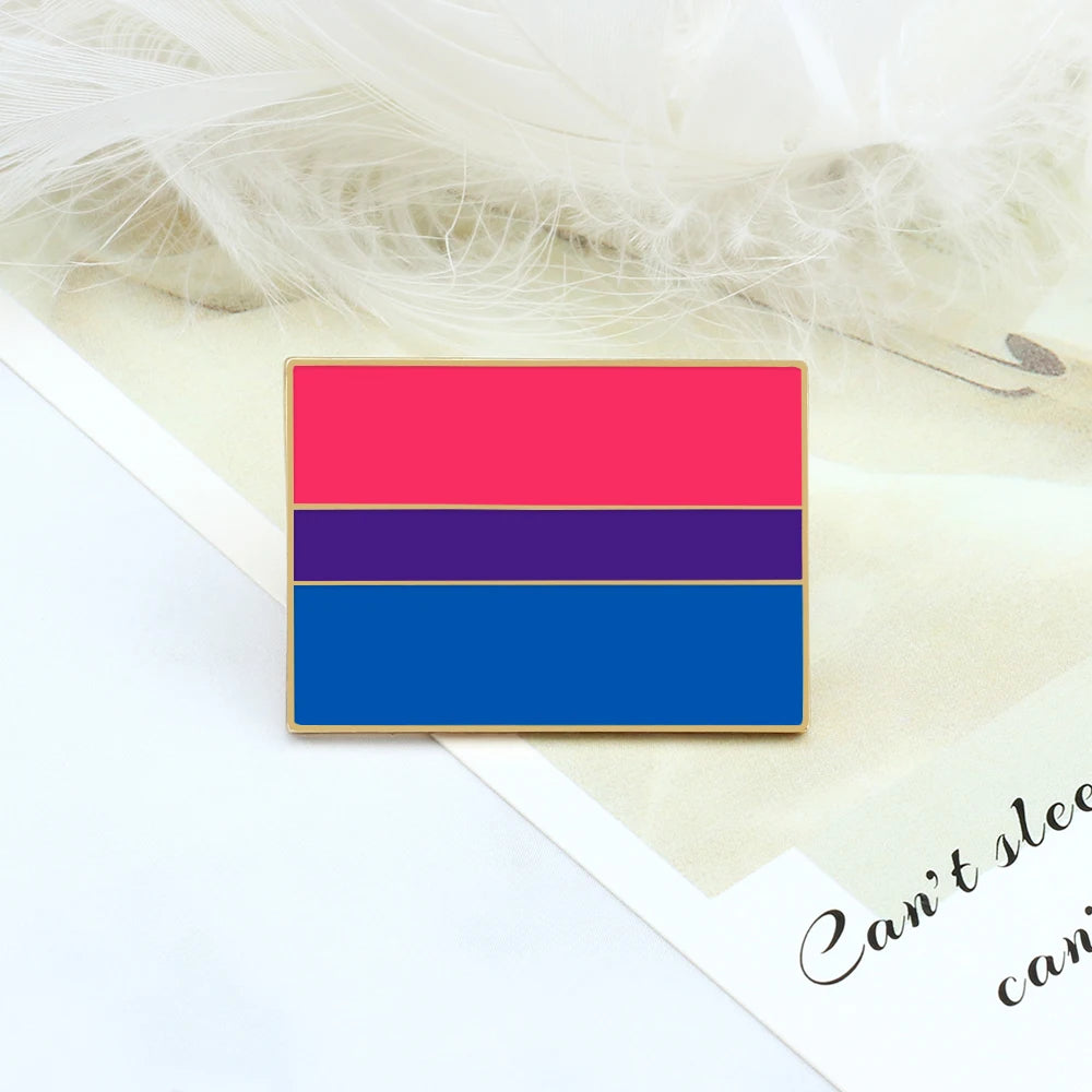Rektangulær Pride Emaljenål / Brosje