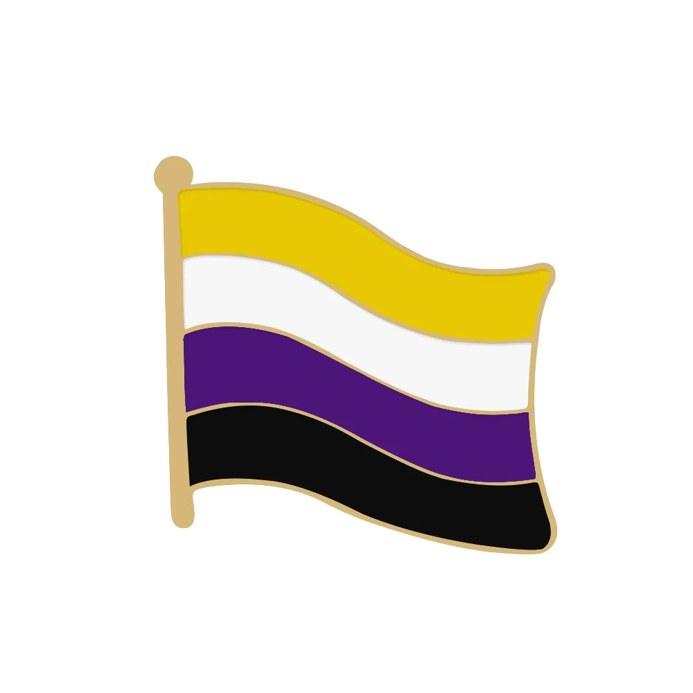 Inkluderende Pride Emaljepin (Progress, Trans, Bi, Asexuell)