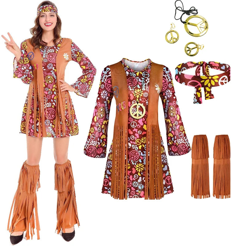 70-talls Hippie & Disko Kostyme for Herrer
