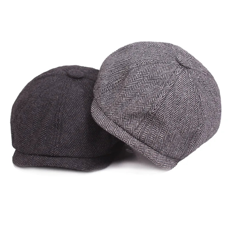 Peaky Blinders Newsboy Cap i Uldblanding