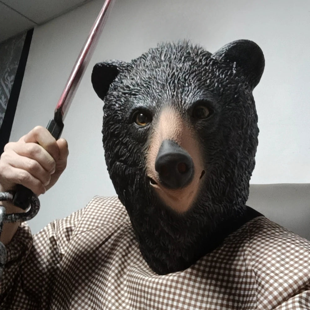 Realistisk Bjørn Maskot Dyremaske