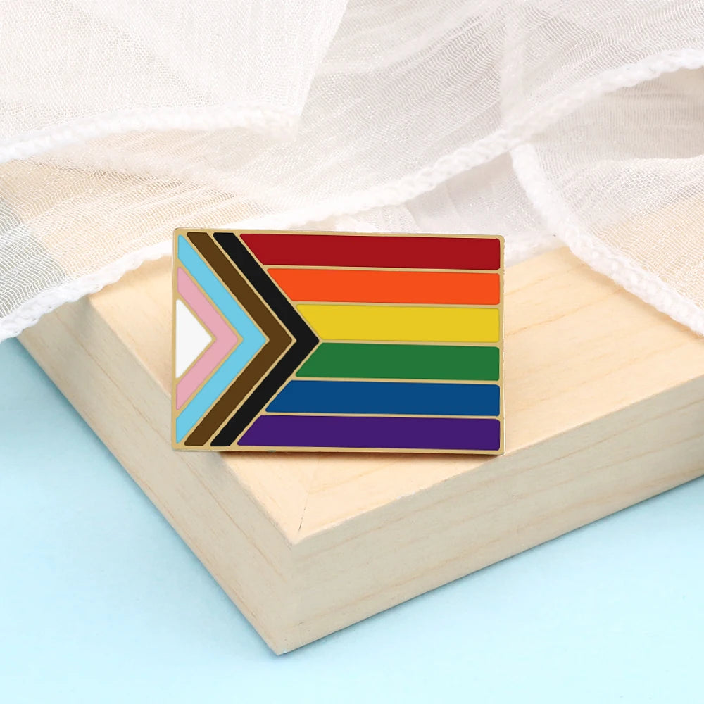 Rektangulær Pride Emaljenål / Brosje