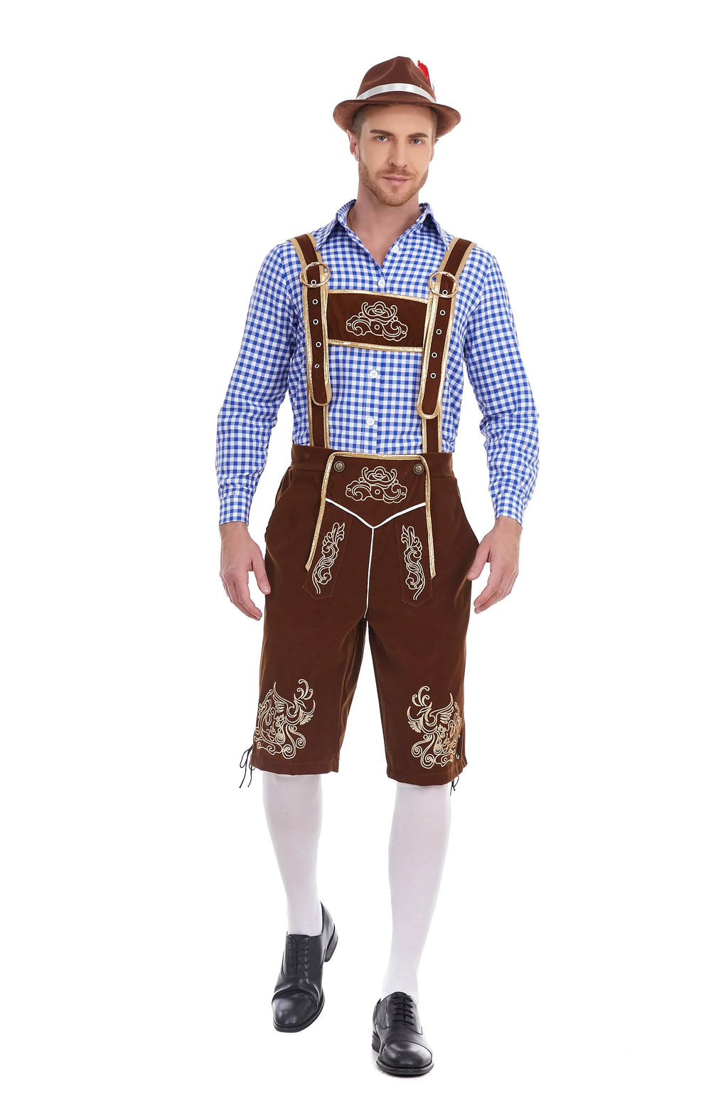3-Delers Lederhosen Oktoberfest Antrekk for Menn