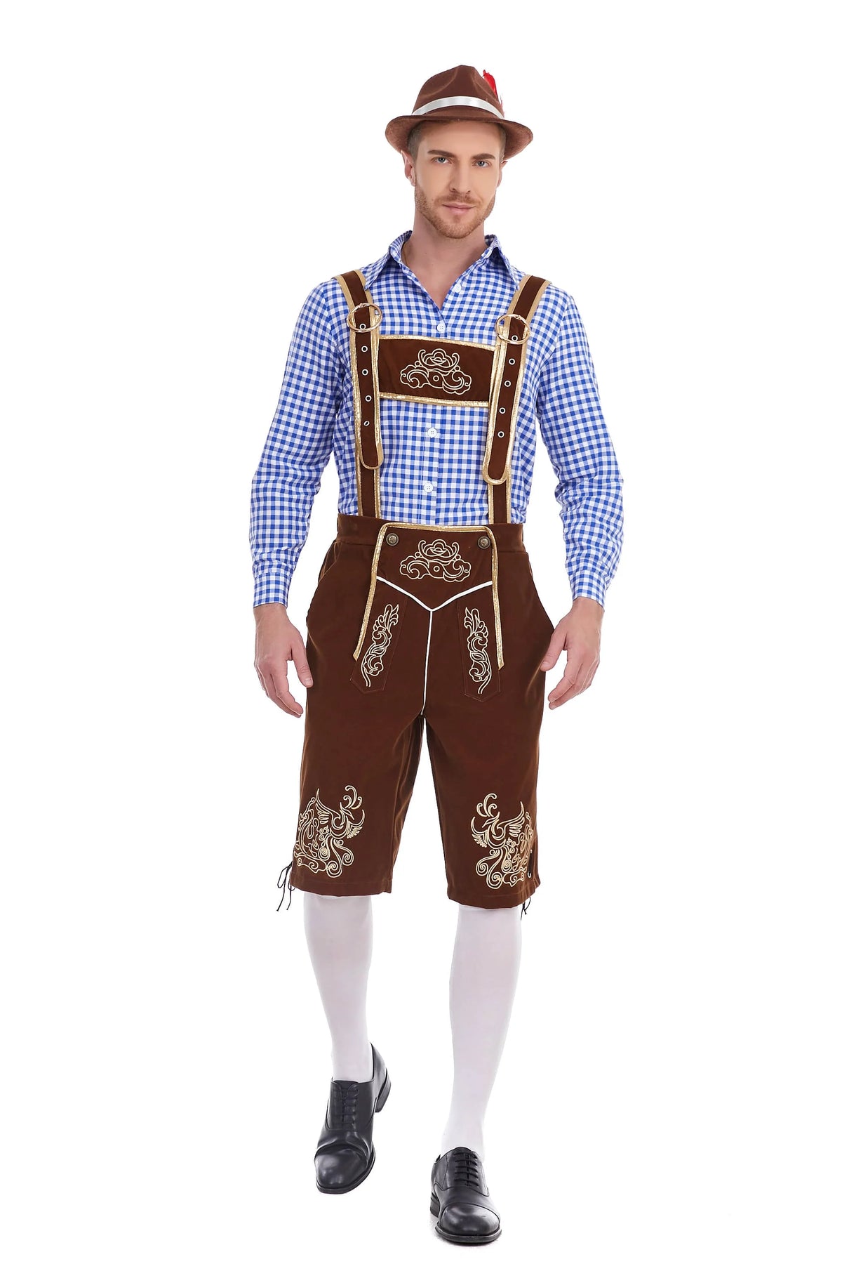 3-Delers Lederhosen Oktoberfest Antrekk for Menn