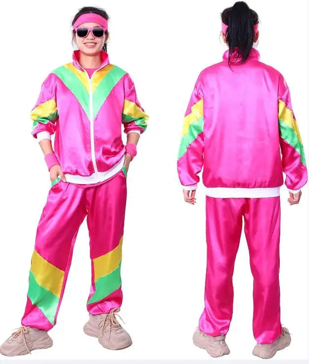 80s & 90s Hip-Hop Windbreaker Treningsdress for Herre