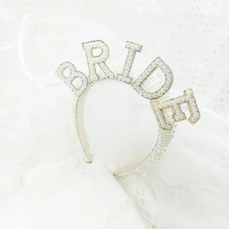 Bride To Be Perle-Diadem & Slør