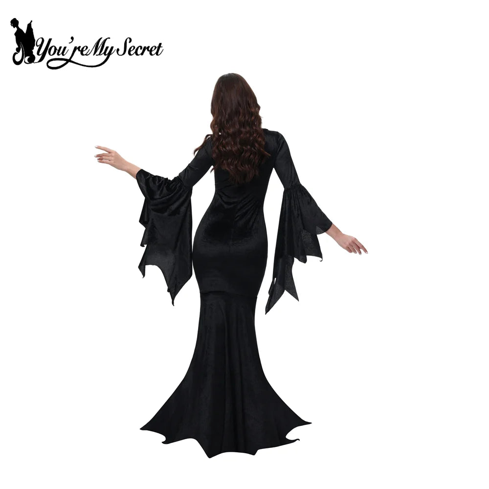 Morticia Addams Gotisk Havfruekjole