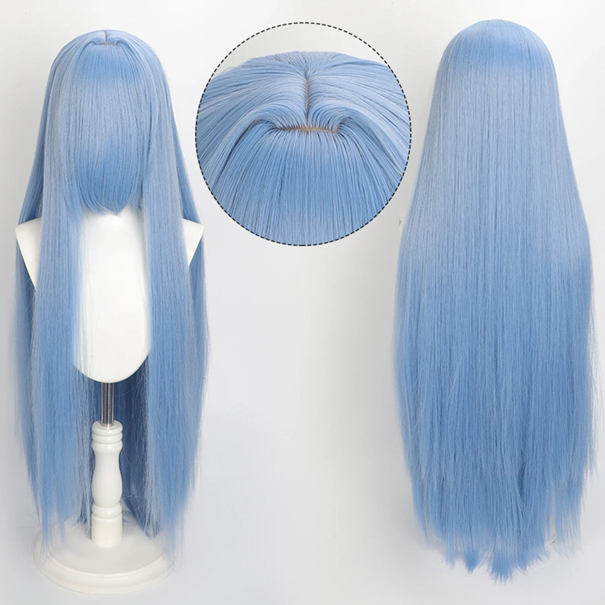 Ekstra Lang Rett Cosplay-Parykk (100 cm)