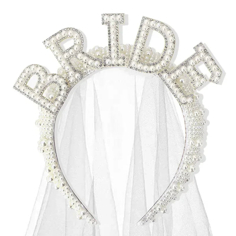 Bride To Be Perle-Diadem & Slør