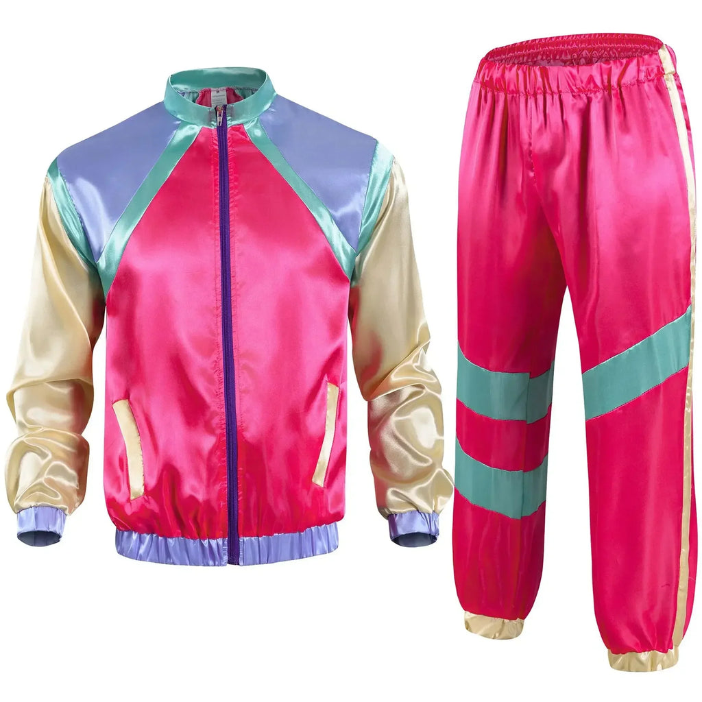 Retro 80s & 90s Treningsdress Kostyme for Herre